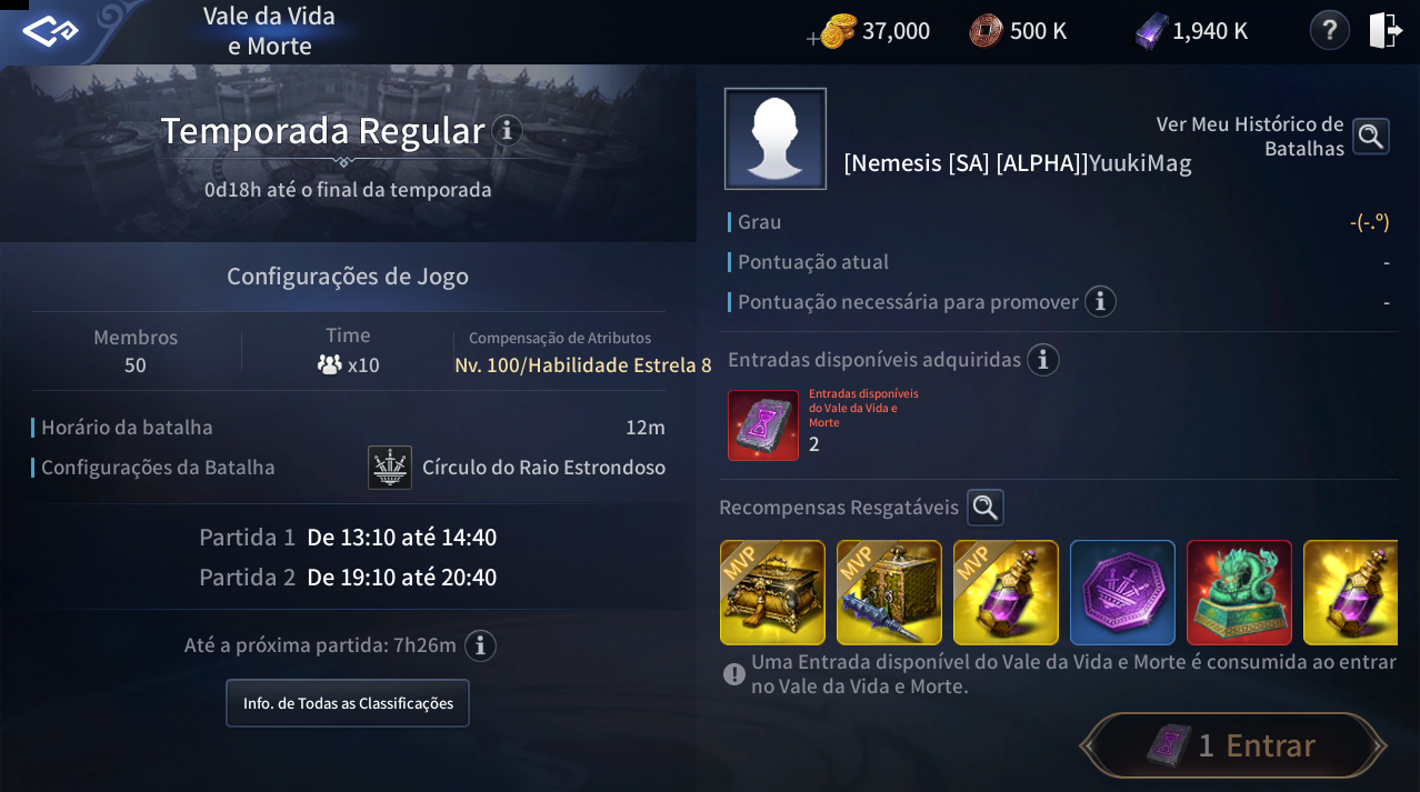 Inventário de Personagem